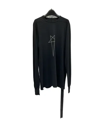 Rick Owens Pentagram Logo-print Cotton T-shirt In Black