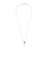 Rick Owens Pentagram Necklace In Gray