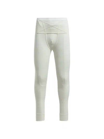 Rick Owens Pentagram-detail Thermal Leggings In Neutral