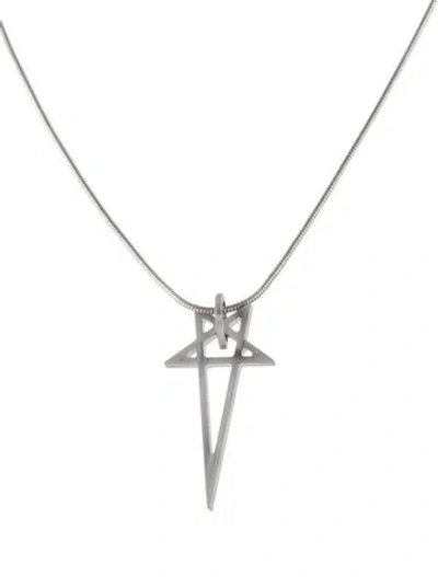 Pre-owned Rick Owens Pentragram Necklace, 21.75" In Multi