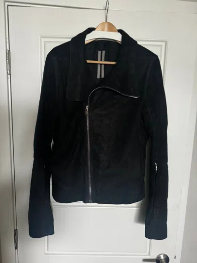 Pre-owned Rick Owens Performa Bauhaus Leather Jacket In Black