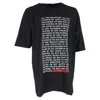 Rick Owens Performa Overized T-shirt In Black Cotton In Black