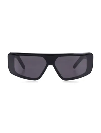 Rick Owens Performa Slim Geometric Sunglasses In Metallic