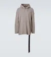 Rick Owens Peter Cotton-blend Hoodie In Gray