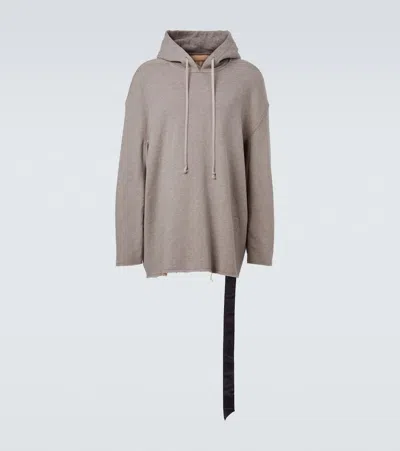Rick Owens Peter Cotton-blend Hoodie In Gray