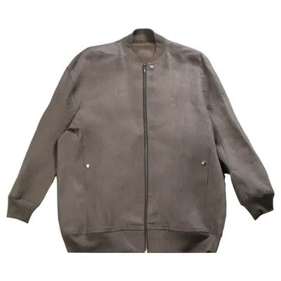 Pre-owned Rick Owens Peter Flight Bomber Jacket 'dust' | Grey | Men's Size 48