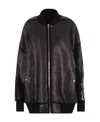 Rick Owens Peter Sequin-embellished Bomber Jacket In Black