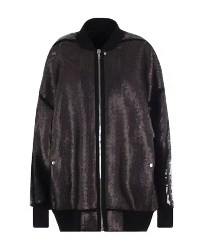 RICK OWENS PETER SEQUIN-EMBELLISHED BOMBER JACKET