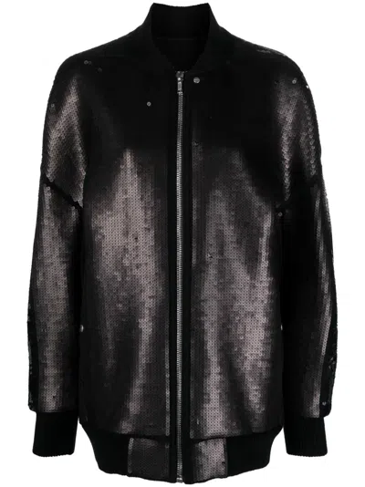 RICK OWENS PETER SEQUIN-EMBELLISHED BOMBER JACKET