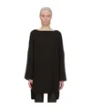 Rick Owens Phleg Mini Virgin Wool Blouse In Black