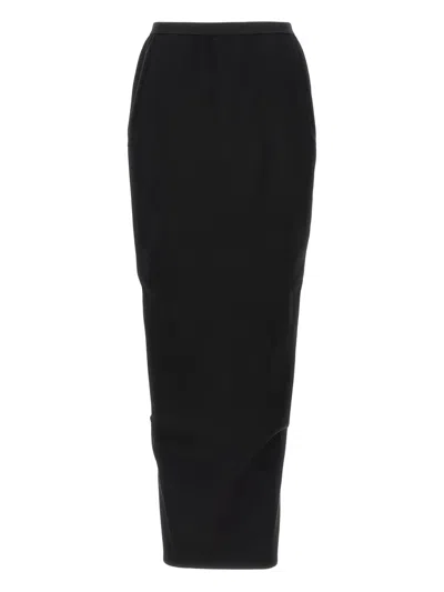 RICK OWENS PILLAR BACK-SPLIT MAXI SKIRT