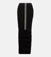 Rick Owens Pillar Drawstring-waist Maxi Skirt In Black