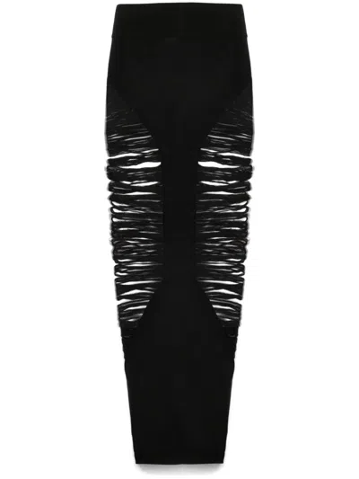 RICK OWENS PILLAR MAXI SKIRT