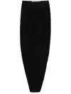 Rick Owens Women Soft Pillar Wool Long Skirt In Black