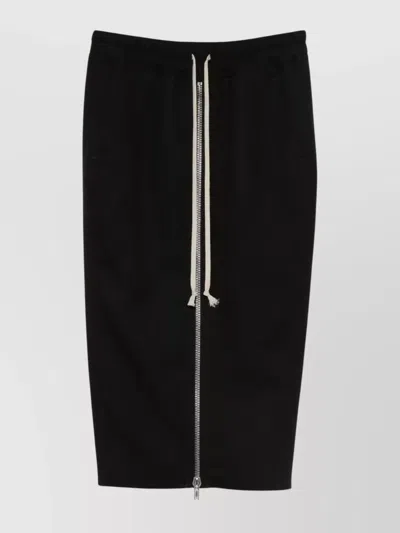 RICK OWENS PILLAR SKIRT FEATURING ZIP AND BACK SLIT