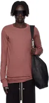 Rick Owens Pink Concordians Basic Ls T-shirt In Burgundy