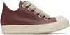Rick Owens Pink Concordians Jumbolace Low Sneaks Sneakers In Multi