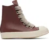 Rick Owens Pink Concordians Jumbolace Sneakers In Brown