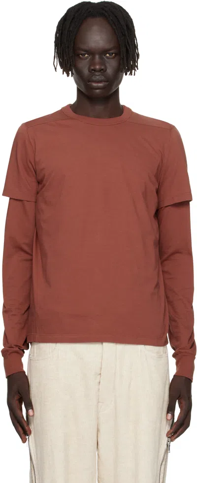 RICK OWENS PINK CONCORDIANS LEVEL LS T-SHIRT