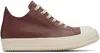 Rick Owens Pink Concordians Low Sneaks Sneakers In Brown