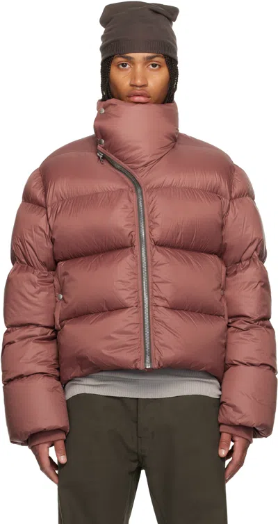 Rick Owens Pink Concordians Turtle Down Jacket In Brown