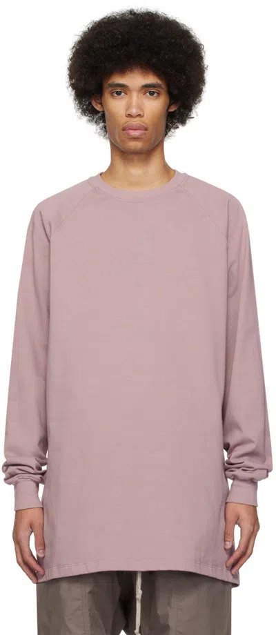 Rick Owens Pink Crewneck Sweatshirt In 63 Dusty Pink