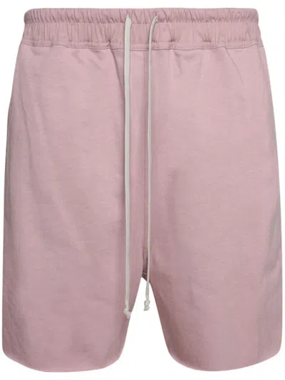Rick Owens Pink Drop-crotch Track Shorts