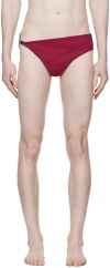 Rick Owens Hydra Slip Swim Briefs In 23 Fuchsia