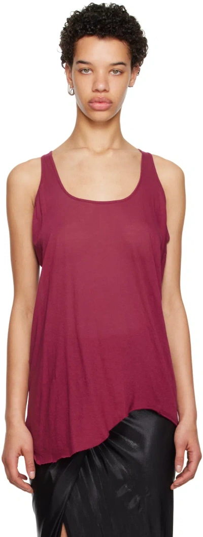 Rick Owens Pink Loose Tank Top In 23 Fuchsia