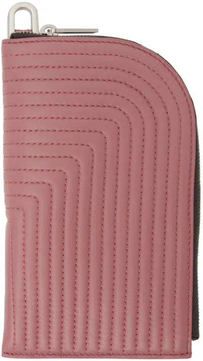 Rick Owens Pink Neck Wallet In 23 Thulian
