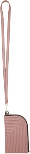 Rick Owens Pink Lido Neck Wallet In 63 Dusty Pink