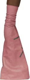 RICK OWENS PINK PORTERVILLE CARGOWEDGE BOOTS