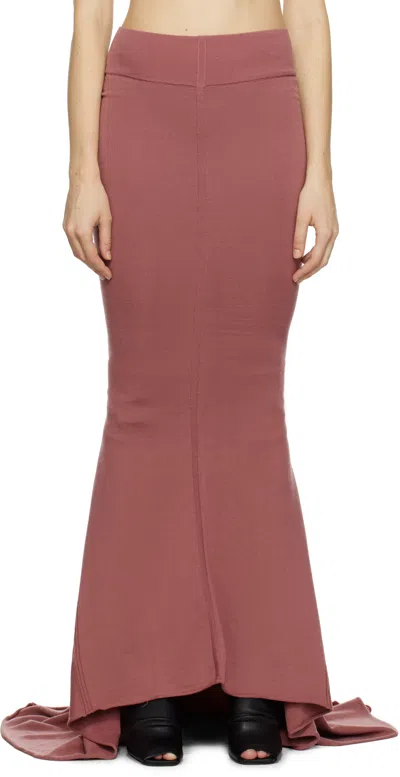 Rick Owens Pink Porterville Dauphine Maxi Skirt In 23 Thulian