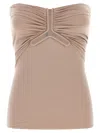 Rick Owens Pink Solid Strapless Top In Neutral