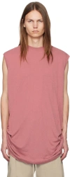 Rick Owens Pink Splintered Tarp T-shirt In 23 Thulian