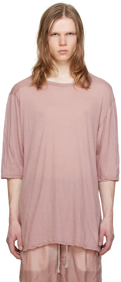 Rick Owens Pink Tommy T-shirt In 63 Dusty Pink