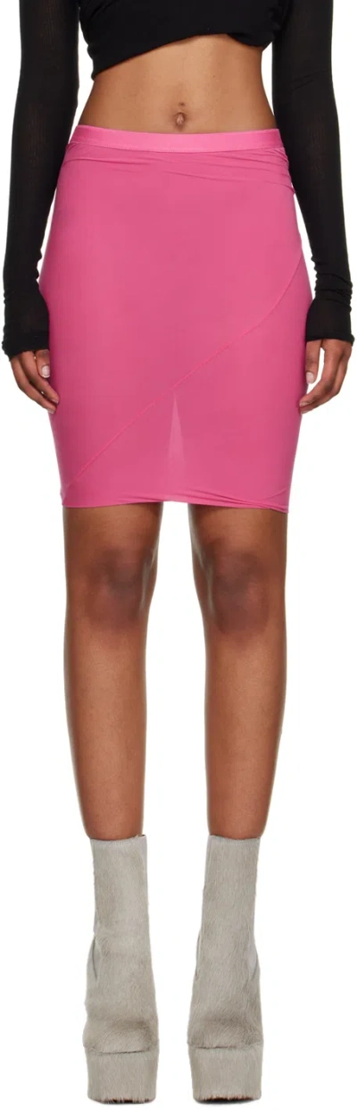 Rick Owens Pink Tube Miniskirt In 13 Hot Pink