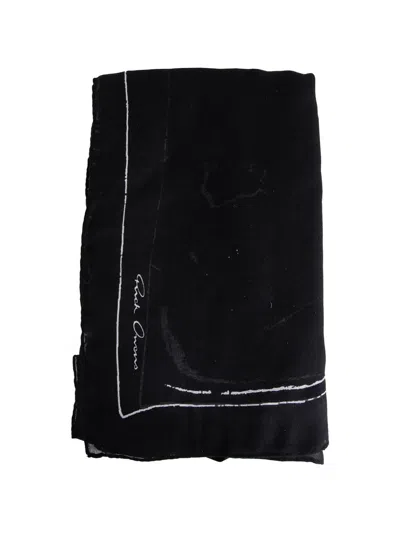 Rick Owens Pino Astro Scarf In Black