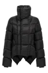 Rick Owens Womens Black Naska Asymmetric Padded Jacket In Black