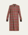 Rick Owens Plaid Double-breasted Outercoat In Red