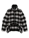 Rick Owens Plaid Zip-front Jacket In Black