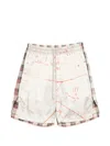 Rick Owens Plaid-pattern Shorts In White