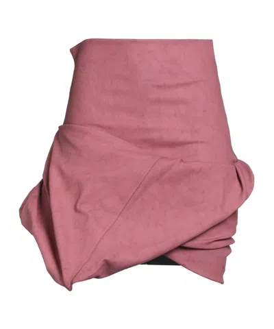 Rick Owens Plain Colour Denim Skirts In Pink