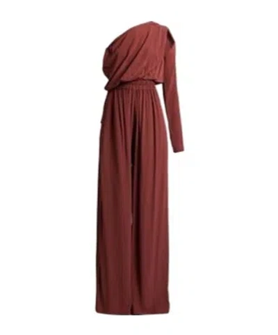 Rick Owens Plain Colour Jumpsuits In Burgundy