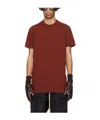 Rick Owens Plain Cotton T-shirt In Red