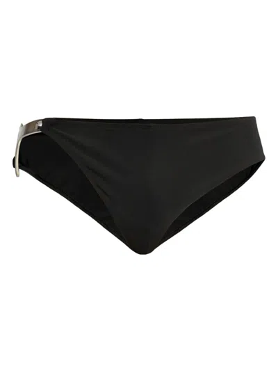 RICK OWENS PLAQUE-DETAIL SWIMMING TRUNKS