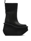 Rick Owens Stivali Da Fabbrica In Pelle In Black