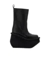Rick Owens 14mm Factory Topstitching Platform Boots In Black