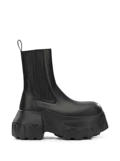 Rick Owens -inspired High-top Boots For Women In Black