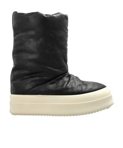 Rick Owens Platform Ankle Boots In Black